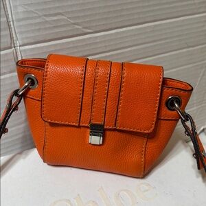 Milly Vibrant pebble leather Orange Crossbody/shoulder Bag. EUC